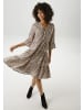 Aniston CASUAL Tunikakleid in hellbeige-schwarz-hellbraun