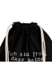 Mr. & Mrs. Panda Gym-Tasche Ich bin froh, dass... mit Spruch in Schwarz