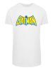 F4NT4STIC Long Cut T-Shirt DC Comics Superhelden Batman Crackle Logo in weiß