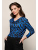 Mart Visser Caitlin Print Top Schwarz / Kobalt