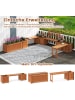 COSTWAY Gartenbank 2-Sitzer & Blumenkasten 172 x 46,5 x 91cm in Braun