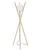 Mauro Ferretti Goldene Stehlampe aus Metall mit weißer Glaskugel Ø 55x155 cm