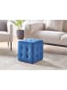 Beliani Pouf WISCONSIN in Blau - (W) 36 x (H) 39 x (L) 36 cm