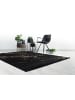 Vivorum Wohnzimmer Teppich – Kurzflorteppich Mineral 425 in schwarz