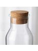 relaxdays 2 x Glaskaraffe in Transparent/ Natur - 1200 ml
