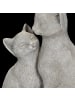 Ambiente Haus Katze mit Kätzchen in Grau  - (H) 21 cm