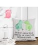 Mr. & Mrs. Panda Kopfkissen Frosch Liebe mit Spruch in Grau Pastell