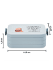 Mr. & Mrs. Panda Bento Box Roter Panda Motiv mit Spruch in Blau Pastell