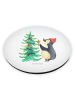 Mr. & Mrs. Panda Rund Magnet Pinguin Weihnachtsbaum ohne Spruch in Weiß