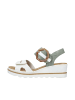 rieker Sandalen in weiss/mint/weiss