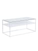 FineBuy Couchtisch in Weiß / Glas / 100x50x45