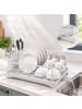 relaxdays Abtropfgestell in Grau - (B)43 x (H)21 x (T)29,5 cm