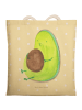Mr. & Mrs. Panda shopping bag Avocado Pfeifen ohne Spruch in Gelb Pastell