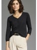 Laura Scott 3/4-Arm-Shirt in schwarz