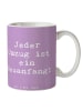 Mr. & Mrs. Panda Kaffeebecher Spruch Umzug Neuanfang mit Spruch in Lavendeltraum