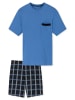 Schiesser Pyjama kurz für Herren in dunkel-blau