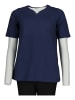 GOLDNER T-Shirt Halbarm Basic-Shirt aus Baumwolle in marine