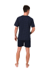 NORMANN Kurzarm Schlafanzug Shorty Pyjama Minimalprint in gelb