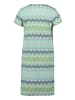 Betty Barclay Sommerkleid mit V-Ausschnitt in Blau/Grün