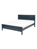 Beliani Doppelbett OLIVET in Blau - (W) 148 x (H) 92 x (L) 208 cm