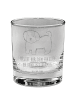 Mr. & Mrs. Panda Tumbler Glas Hund Flauschig mit Spruch in Transparent