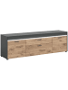 ebuy24 Sideboard Danio Grau 185 x 40 cm