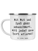 Mr. & Mrs. Panda Emaille Tasse Spruch Neue Sportart versuchen mi... in Weiß