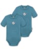 Normani Outdoor Sports 2x Baby Merino Kurzarm Body in Blau