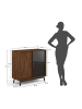 Feldmann-Wohnen Weinregal Modern Loft Eiche Tabak 101 / 45 / 101cm