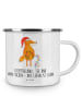 Mr. & Mrs. Panda Emaille Tasse Fuchs Weihnachten mit Spruch in Weiß