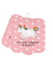 Mr. & Mrs. Panda Topflappen Einhorn Happy mit Spruch in Rot Pastell