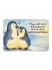 Mr. & Mrs. Panda Magnet Pinguin umarmen Design mit Spruch in Weiß