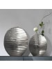 FineBuy Vase in Silber / Aluminium / 26x14x31