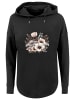 F4NT4STIC Oversized Hoodie Blumenstrauß Boho in schwarz