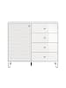 ebuy24 Sideboard Prisma Weiß 110 x 40 cm