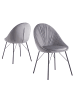 B&D Home 2er-Set: Esszimmerstuhl MILA in Grau - (B)50,5 x (H)84,5 x (T)62 cm