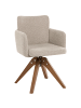 Beliani 2er-Set Esszimmerstuhl EVELYN in Beige/Braun
