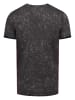 Rusty Neal Herren Biker T-Shirt – Vintage Oxid Washed – V-Neck Regular Fit in Schwarz