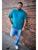 Men Plus Kurzarm T-Shirt in rauchblau