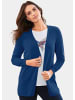 GOLDNER Kurzgröße:  Langarm Feinstrick-Cardigan in royalblau