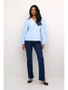 Kaffe Langarm-Bluse KAemma Loose fit in Blue / White Stripe