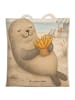 Mr. & Mrs. Panda Shopping Bag Robbe Pommes Design ohne Spruch in Weiß