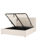 Beliani Doppelbett MOISSAC in Beige/Schwarz - (W) 177 x (H) 108 x (L) 224 cm