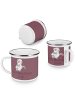 Mr. & Mrs. Panda Camping Emaille Tasse Bester Bräutigam mit Spruch in Kaffa Coffee