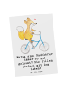 Mr. & Mrs. Panda Postkarte Radsport Glück mit Spruch in Weiß