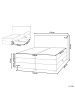 Beliani Boxspring Bett MINISTER in Beige/Silber - (W) 168 x (H) 115 x (L) 209 cm