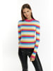 myMo Damen Rippstrickpullover in Pink Mehrfarbig