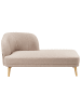 Beliani Chaiselongue TANLAY in Braun - (W) 74 x (H) 78 x (L) 153 cm