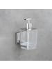 Wenko Vacuum-Loc Seifenspender Quadro Edelstahl in Silbern, 10 x 16 cm