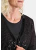 GOLDNER Edle Pailletten-Jacke mit V-Ausschnitt in schwarz / beere / gemustert